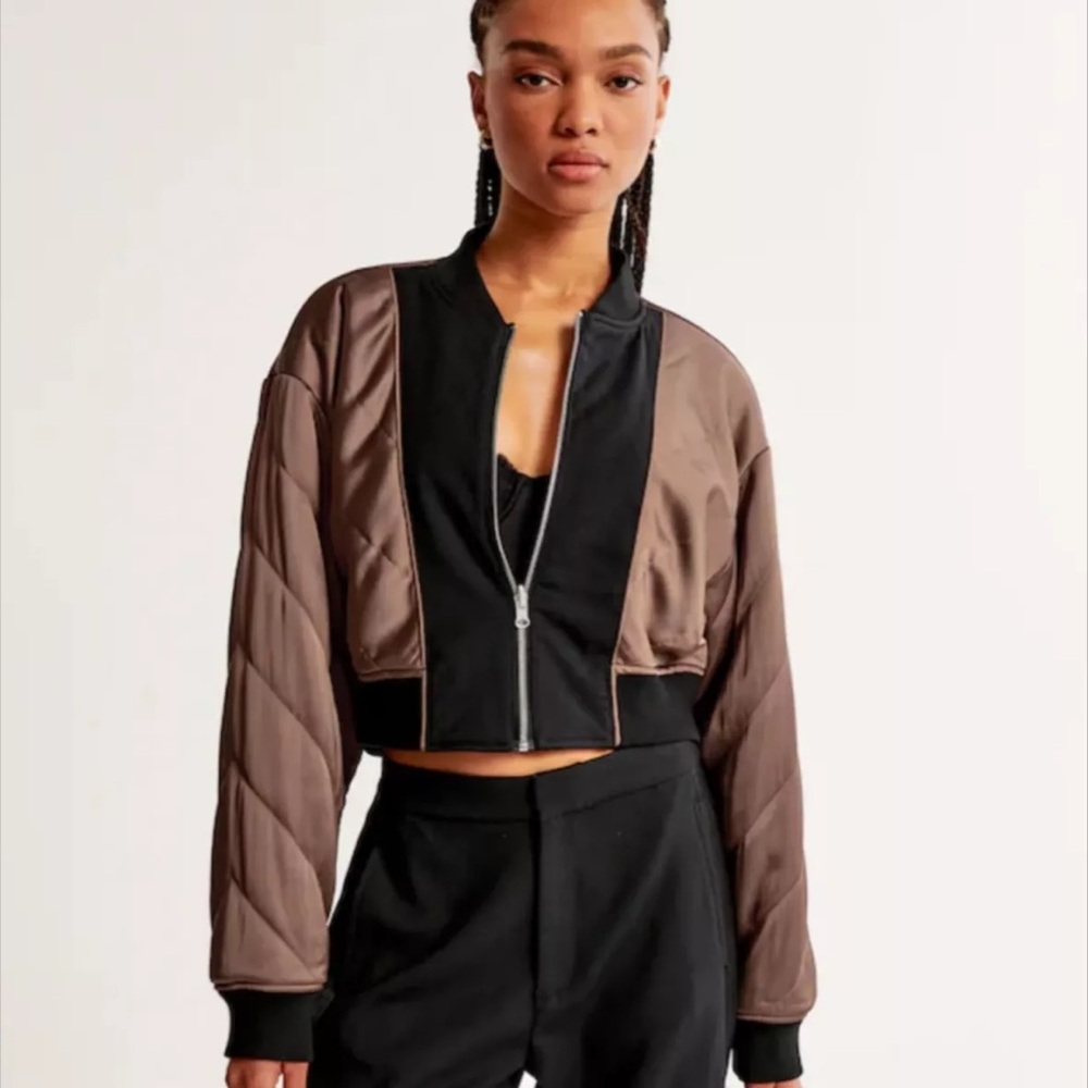 Abercrombie & Fitch x Harlem Fashion Row - XXL Reversible Cropped Bomber Jacket